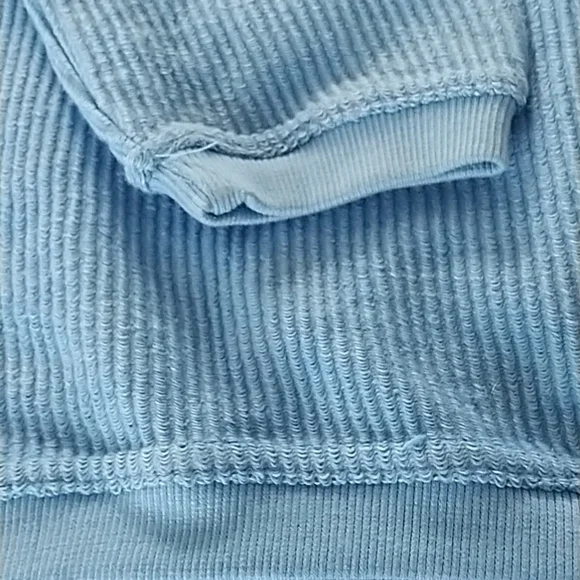 Pennant Blue MADISON Pullover Ribbed Sweatshirt M - Picture 4 of 9